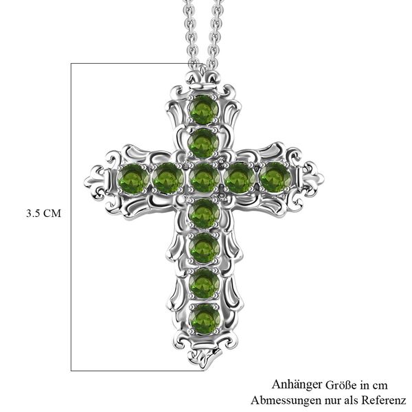 Nat&uuml;rlicher Chromdiopsid-Anh&auml;nger mit Kette, 50 cm - 1,25 ct. image number 7