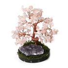 "Amethyst and rose quarz with Copper Wire Tree 8*12CM weight:228.1g color:purple pink"