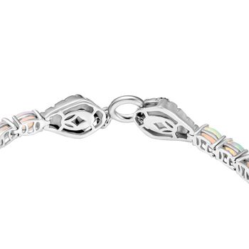 Nat&uuml;rliches, &auml;thiopisches Welo Opal und schwarzes Spinell Armband