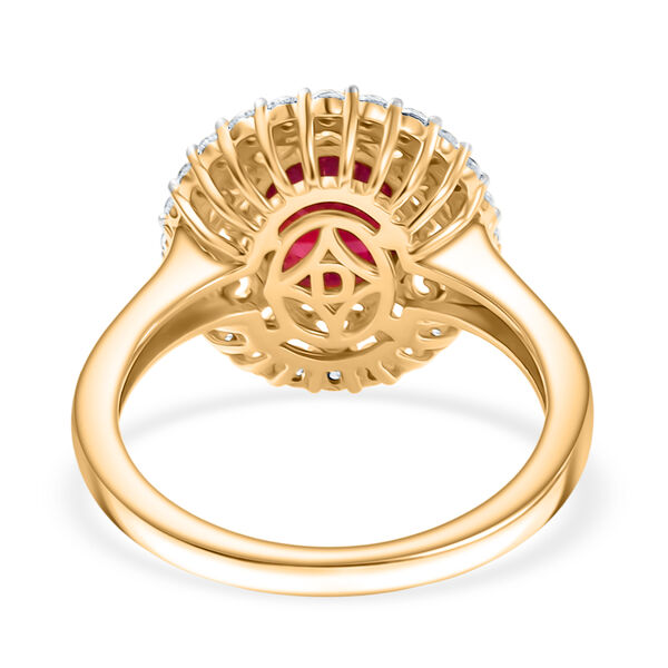 D'Joy Afrikanischer Rubin und Zirkon Ring - 4,56 ct. image number 6