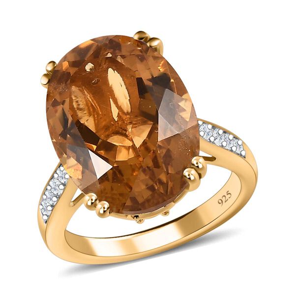 Citrin und Zirkon Cocktail Ring- 13,73 ct. image number 4