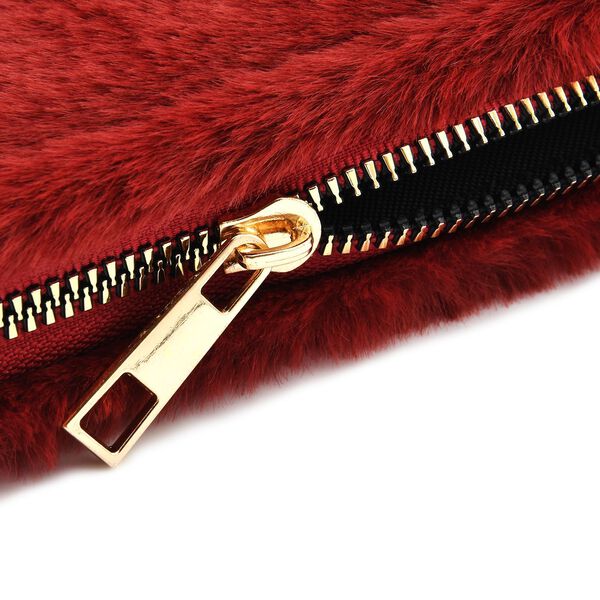 Kunstfell Brieftasche, Dunkelblau image number 6