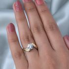 LUSTRO STELLA Hergestellt mit Feinster ZIRKONIA Solitär-Ring 925 Silber zweifarbige Überzug