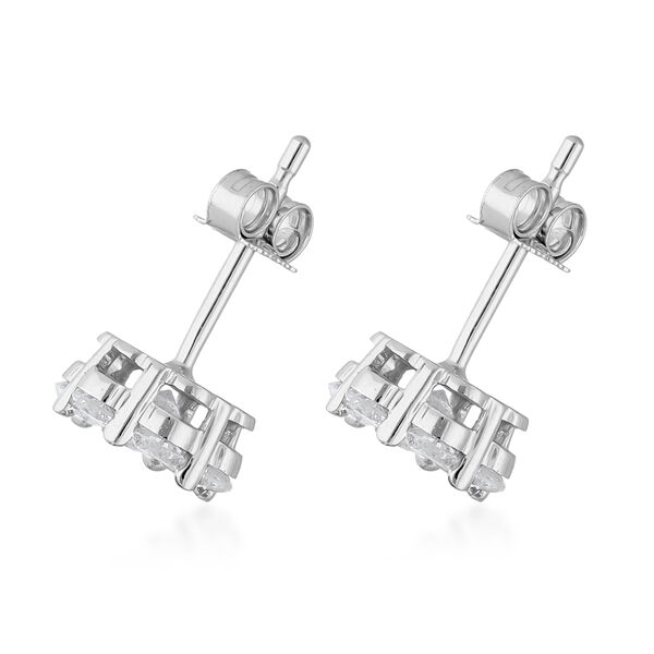 Florale I1-I2 SGL zertifizierte Diamant-Ohrstecker - 1 ct. image number 4
