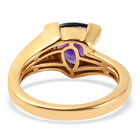 Natürlicher, marokkanischer Amethyst-Ring, 925 Silber Gelbgold Vermeil  ca. 1,72 ct image number 5