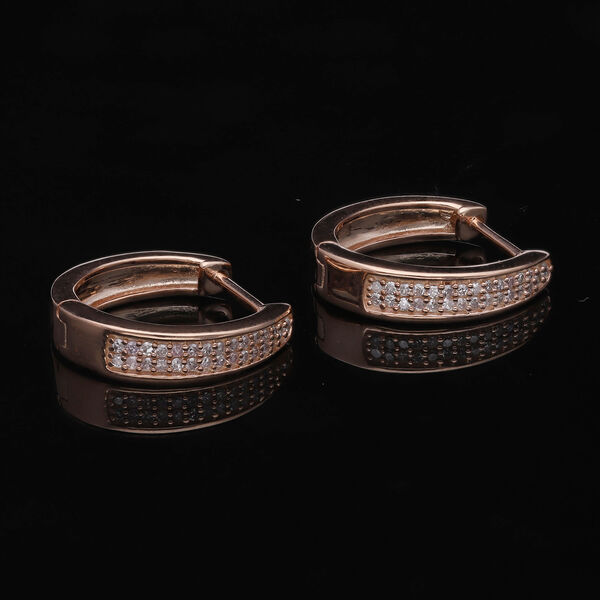 Nat&uuml;rliche, rosa Diamant-Ohrringe - 0,25 ct. image number 2