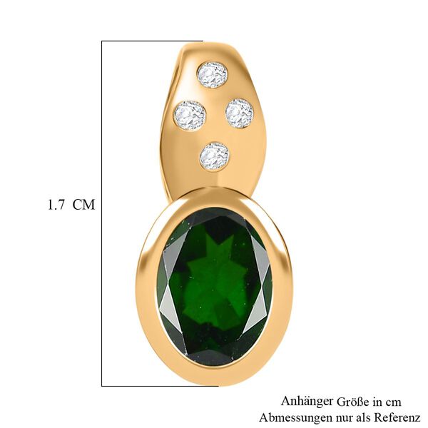 Nat&uuml;rlicher Chromdiopsid und Zirkon-Anh&auml;nger - 1,35 ct. image number 6