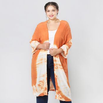Einzigartiger Glocken&auml;rmel Kimono, Einheitsgr&ouml;&szlig;e, Orange