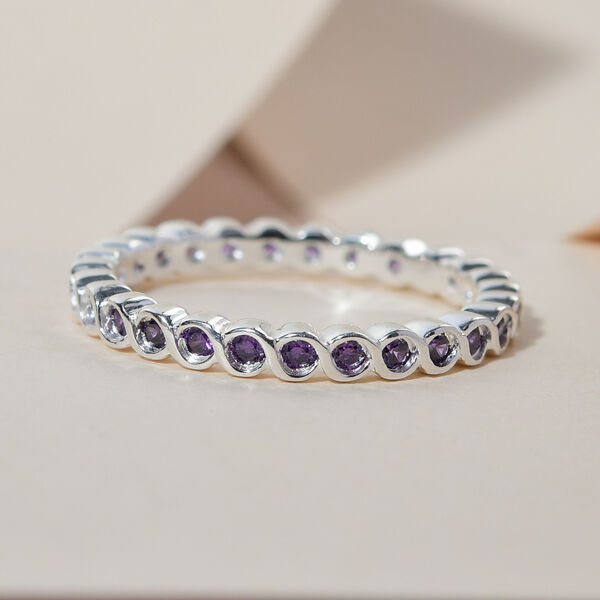 LUSTRO STELLA - Amethyst Zirkonia-Ring, 925 Silber  ca. 0,78 ct image number 2