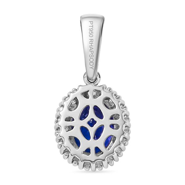 RHAPSODY AAAA Tansanit und VS Diamant Anh&auml;nger in 950 Platin - 2,20 ct. image number 6