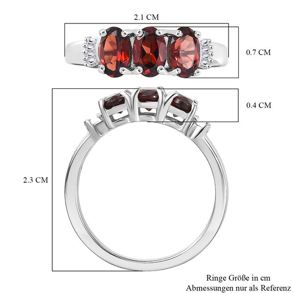 EverTrue Mosambik Granat und Diamant Ring in Silberton - 1,77 ct. image number 6