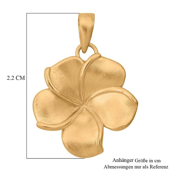 Frangipani (Plumeria) Anhänger in 999 Gold image number 5