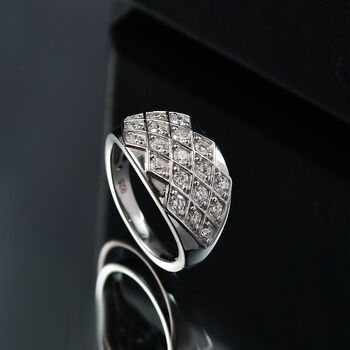 LUXURIANT SI Labor Diamant Ring, 925 Silber rhodiniert - 1 ct.