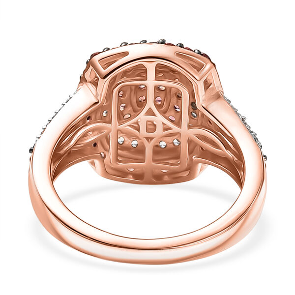 D'Joy AA Padparadscha Saphir und Zirkon Schmuckset in 925 Silber mit 750 Ros&eacute;gold Vermeil image number 12