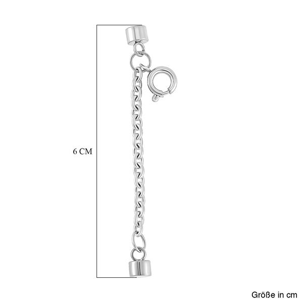 Kettenverl&auml;ngerung mit Magnetverschluss, Reiner Edelstahl, 1,80g, Silberfarben image number 5