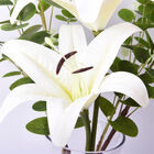 THE 5TH SEASON: Glasvase mit 2 weißen Lilien, Kunstblumen image number 1
