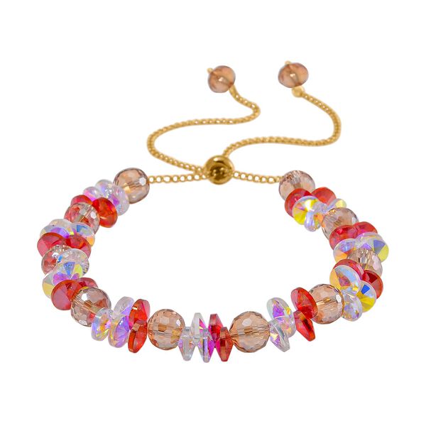 Mehrfarbiger Kristall Armband ca. Flexibles cm Std Gelb image number 3