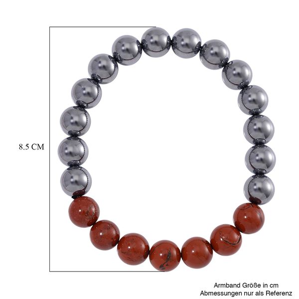Flexibles Terahertz und roter Jaspis Armband - 140 ct. image number 5