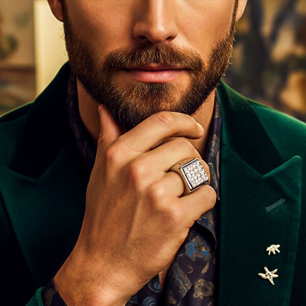 Lustro Stella wei&szlig;er Zirkonia Herrenring image number 2