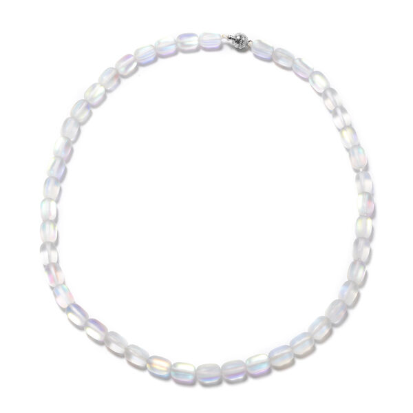Wei&szlig;e Mystic-Glas Halskette, ca. 50 cm lang, mit Magnetschloss image number 1