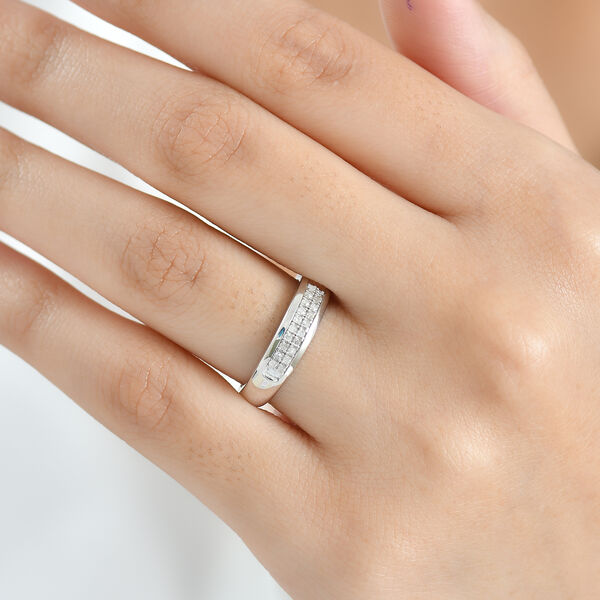 D'Joy Wei&szlig;er Diamant Ring 925 Silber rhodiniert (Gr&ouml;&szlig;e 17.00) 0.12 ct image number 2