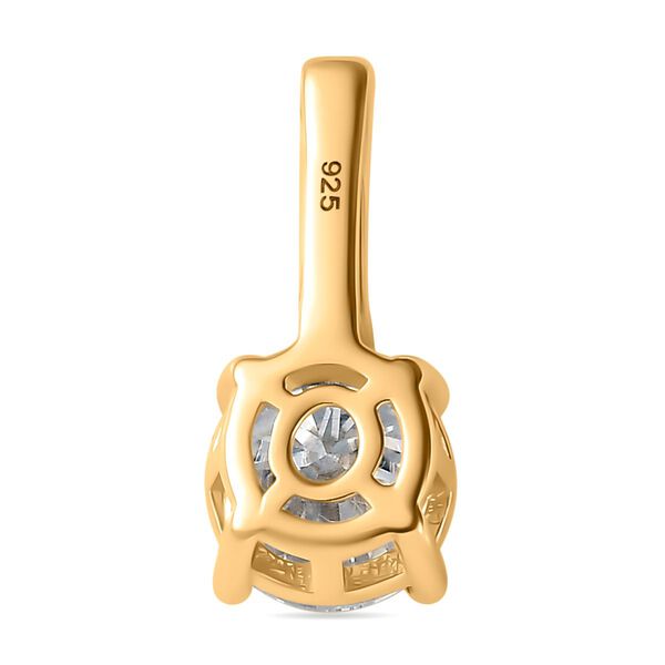 Moissanit Anhänger, 925 Silber 750 Gelbgold Vermeil - 1,84 ct. image number 6