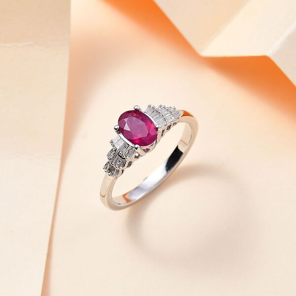 Afrikanischer Rubin und Diamant-Ring - 1,32 ct. image number 2