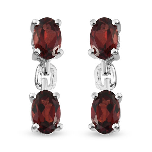 Roter Granat Ohrhänger 925 Silber ca. 2,43 ct  image number 0