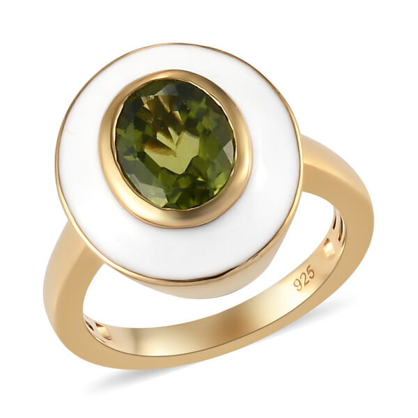 Emaillierter, natürlicher Peridot-Ring - 2,02 ct. image number 4