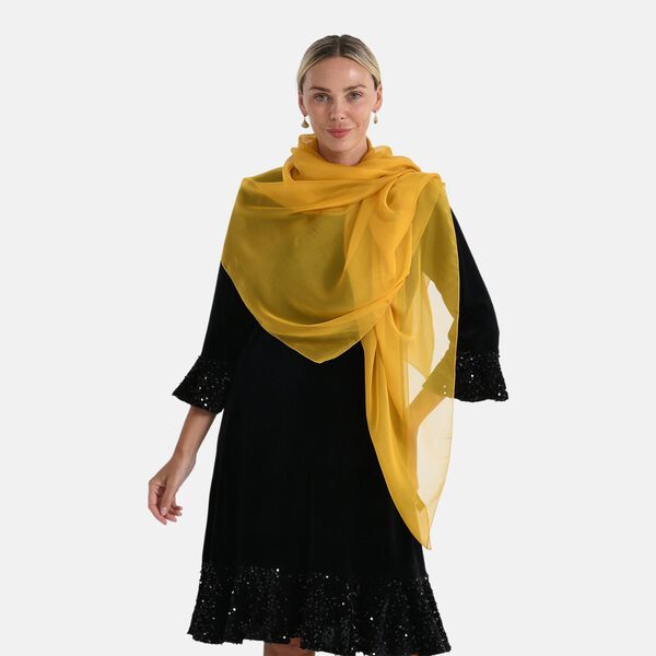  LA MAREY signature 100% silk scarf, "Silk earring  Material:silk & alloy &925 silver pin size:2.5*1.8cm color:yellow" image number 4