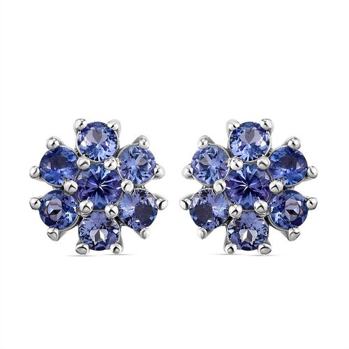 Tansanit-Ohrringe, 925 Silber platiniert ca. 1,83 ct image number 0