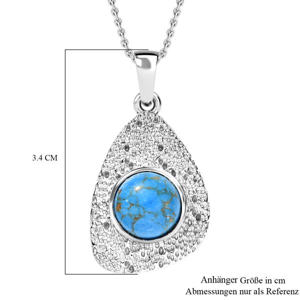 Blaues Türkis Schmuckset ca. 4.00 ct image number 5