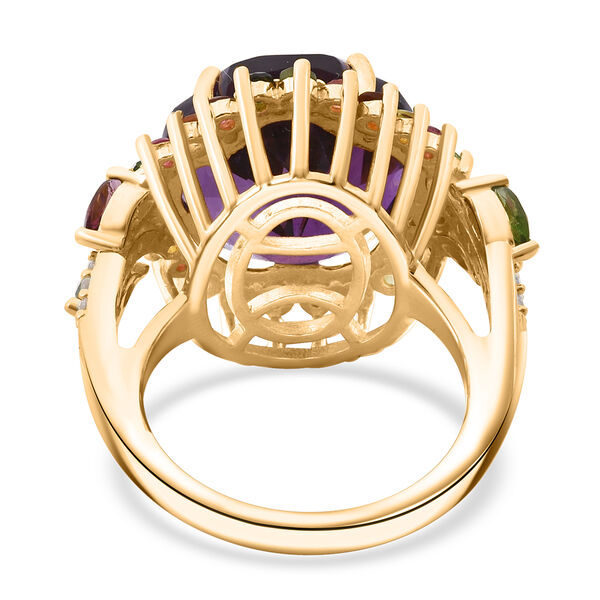 AA Afrikanischer Amethyst, Multi-Turmalin und Zirkon Ring - 10,91 ct. image number 5