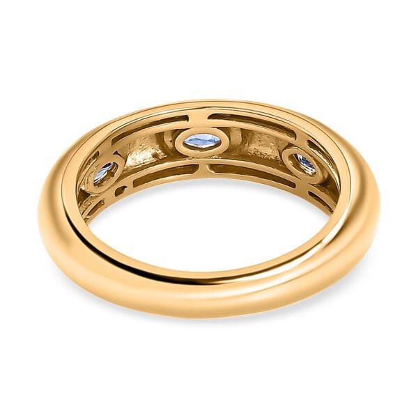 AAA Tansanit Trilogie Ring - 0,53 ct. image number 6
