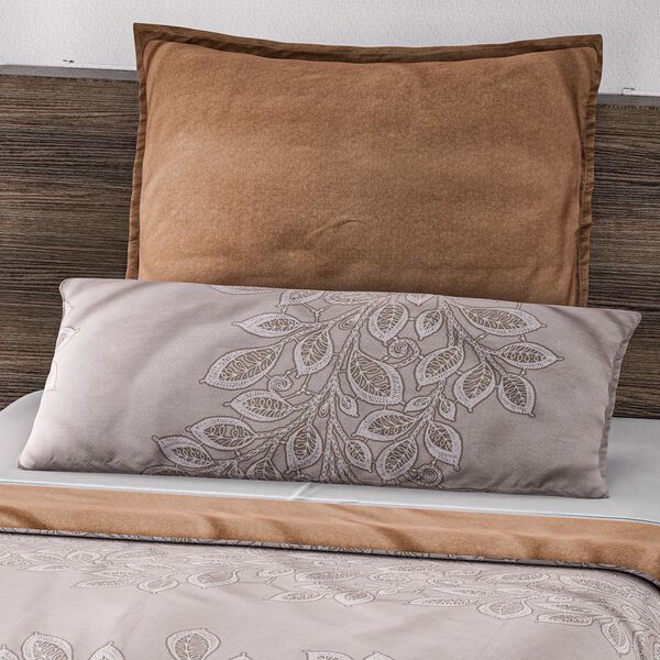 6-teiliges Set: antibakterielle, antiallergische Mikrofaser-Bettw&auml;sche, Blattmuster, Karamell image number 5