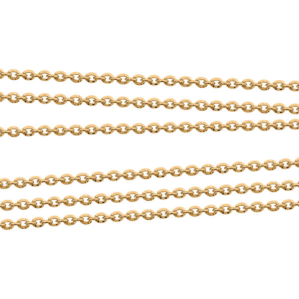 Mehrlagige Ankerkette, 925 Silber vergoldet image number 3
