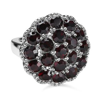 Granat Kristall Ring, Edelstahl (Gr&ouml;&szlig;e 16.00)