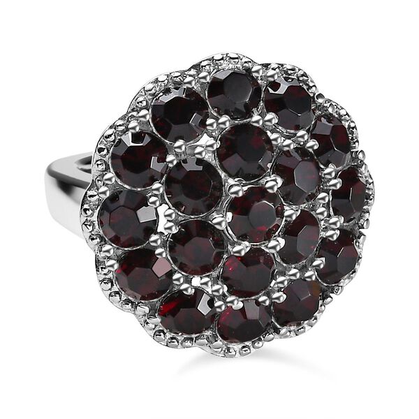 Granat Kristall Ring, Edelstahl (Gr&ouml;&szlig;e 16.00) image number 0