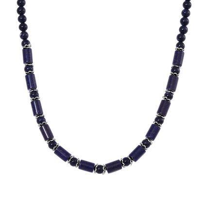 Blauer Sandstein Halskette ca. 45 cm ca. 220.00 ct