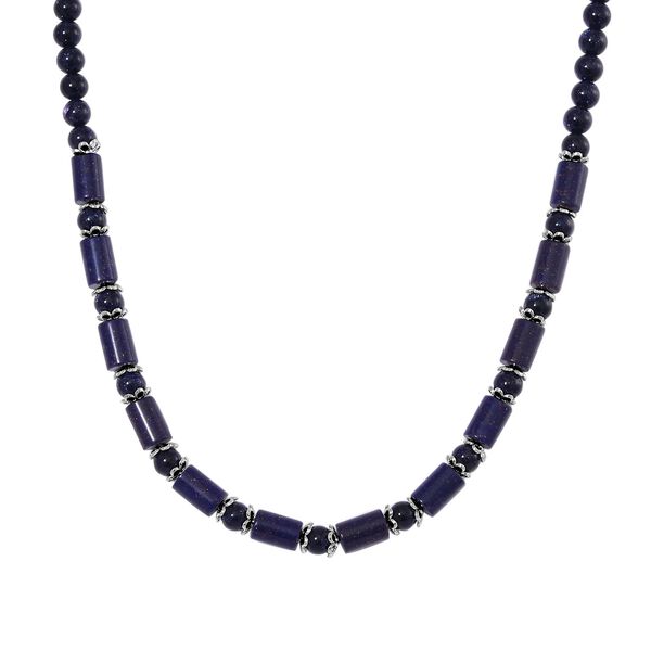 Blaue Sandstein Halskette, 45 cm - 220 ct.