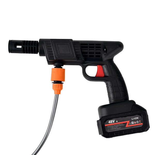 Kabelloser Akku-Hochdruckreiniger, 260 W, 2 Akkus je 6000 mAh, 5 m Wasserschlauch, Zubeh&ouml;r-Set, Schwarz