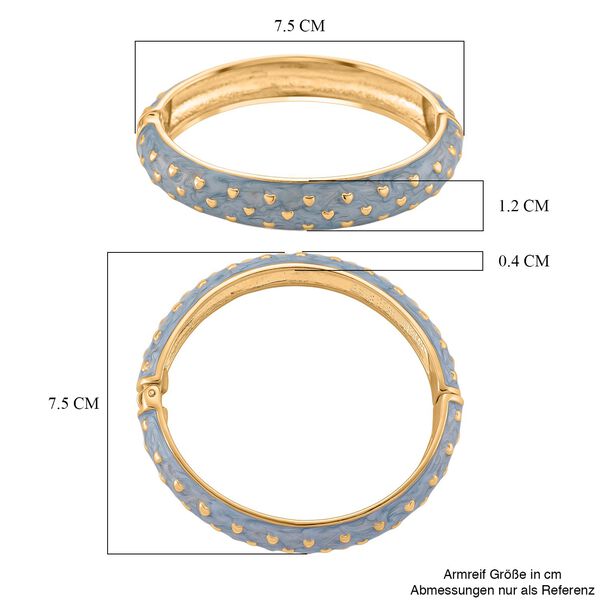 Emaille-Armreif im Punkt-Design, Hellblau, ca. 18,5 cm image number 7