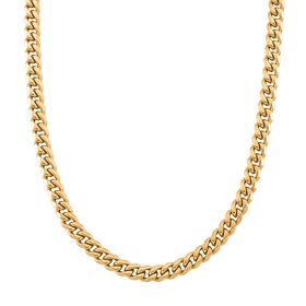 316L Edelstahl IP-Gelbbeschichtung Panzer Edelstahl Halskette ca. 45 cm ca. 56,00g