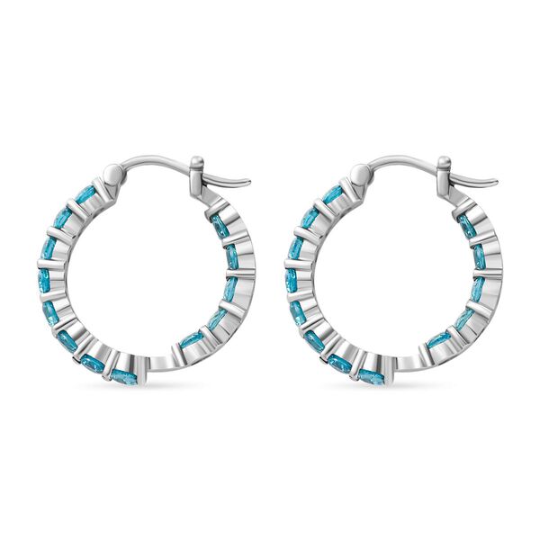 Aqua Zirkonia Ohrringe  Edelstahl ca. 5.12 ct image number 4