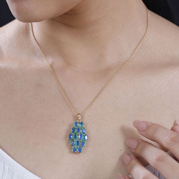 Pfau Quarz Triplett Anh&auml;nger - 7,55 ct. image number 2