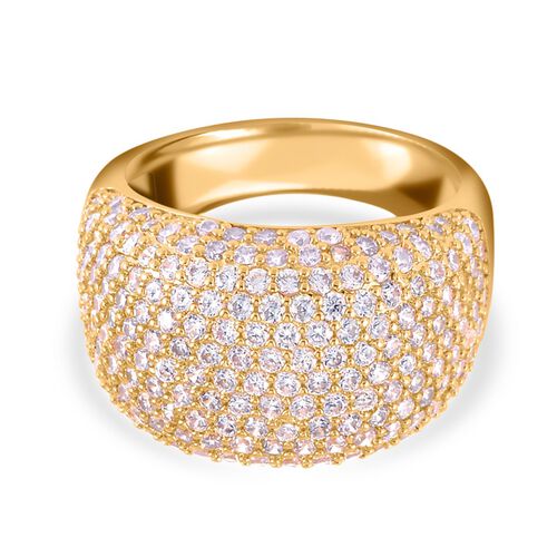 Weißer Zirkonia Ring, (Größe 16.00), goldfarben, ca. 2.00 ct image number 0