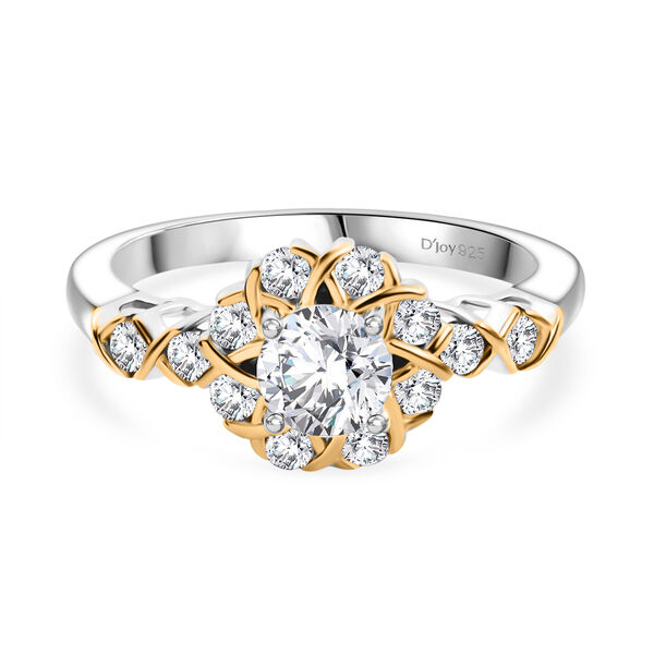 D&rsquo;Joy Moissanit zweifarbiger Ring - 0,74 ct.