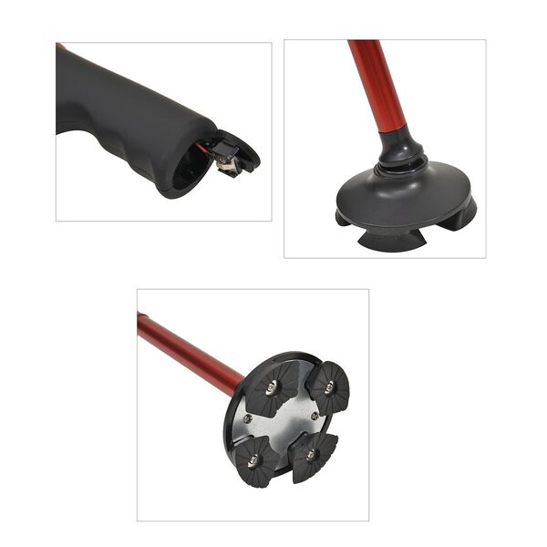 Klappbarer Smart-Walking-Stick mit drehbarem LED-Frontlicht in rot image number 8