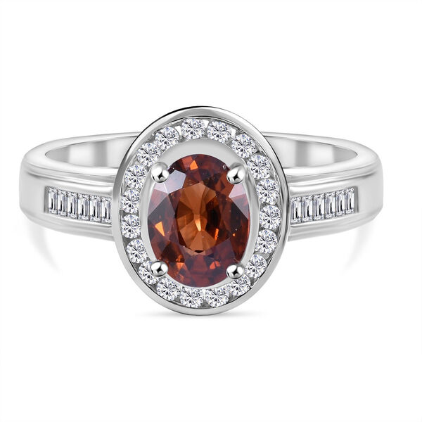 AA Sonnenuntergang Zirkon, Weißer Zirkon Ring, 925 Silber rhodiniert (Größe 17.00) ca. 3.45 ct image number 0