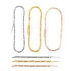 EVER TRUE 6er - Figaro Halskette und Armband, 316L Edelstahl , 750 vergoldet und 750 rosévergoldet